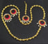 Red Handmade Nethi Chutti, Necklace & Earring Silk Thread Jewellery